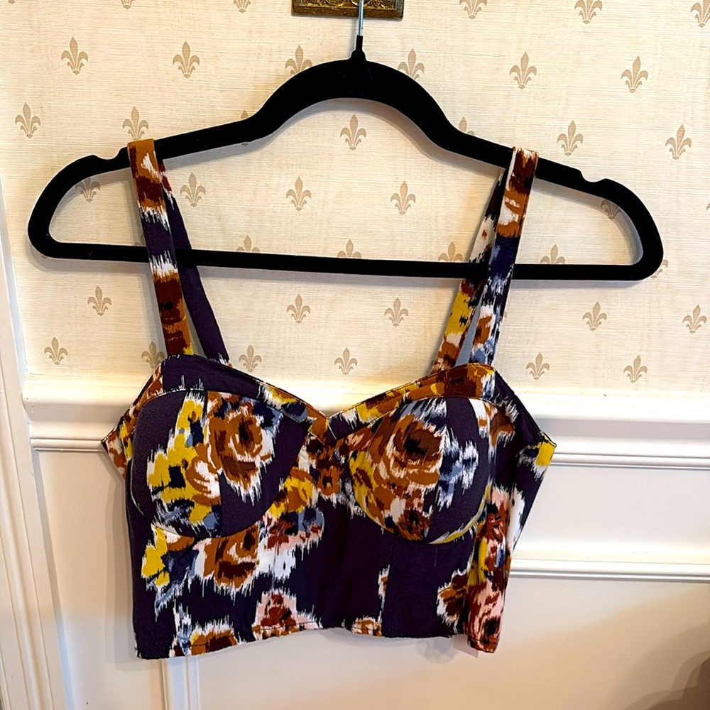 Band of Gypsies Navy Floral Top with Matching Pants